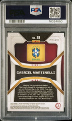 2022 PANINI PRIZM WORLD CUP QATAR GABRIEL MARTINELLI SILVER PRIZM #29 PSA 10