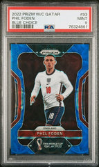 2022 Panini Prizm World Cup Qatar #93 Phil Foden Blue Choice PSA 9