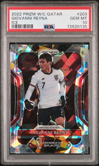 2022 PANINI PRIZM WORLD CUP QATAR Soccer Cards #203 Giovanni Reyna PSA 10