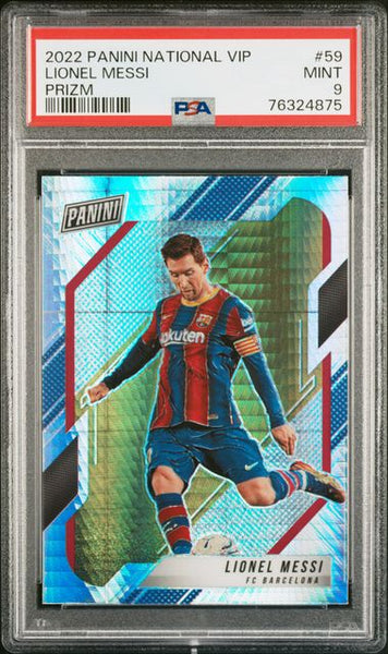 2022 PANINI NATIONAL VIP LIONEL MESSI PRIZM #59 PSA 9