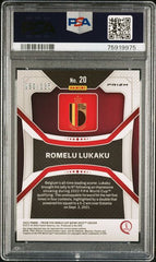 2022 PANINI PRIZM WORLD CUP QATAR ROMELU LUKAKU BLUE CHOICE 50/135 #20 PSA 9