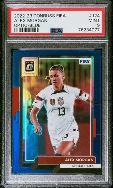 2022 PANINI DONRUSS FIFA ALEX MORGAN OPTIC-BLUE #124 PSA 9