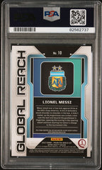 2022 Panini Prizm World Cup Lionel Messi Global Reach #10 PSA 10 Argentina