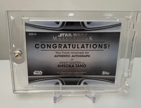 2021 Topps Star Wars Masterwork Ashley Eckstein As Ahsoka Tano On-Card Auto