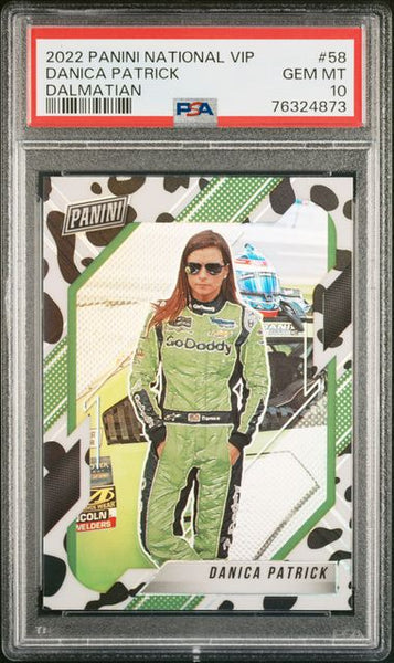 2022 Panini National VIP 58 Danica Patrick Dalmatian PSA 10