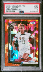 2022 PANINI DONRUSS FIFA ALEX MORGAN OPTIC-ORANGE ICE #124 PSA 9